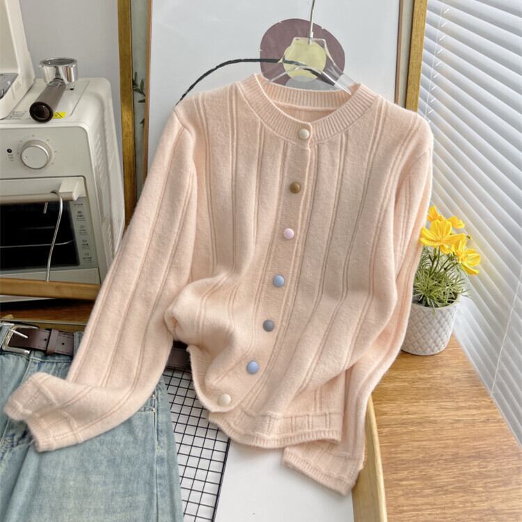 【outer】クルーネックニットカーデ　M28957