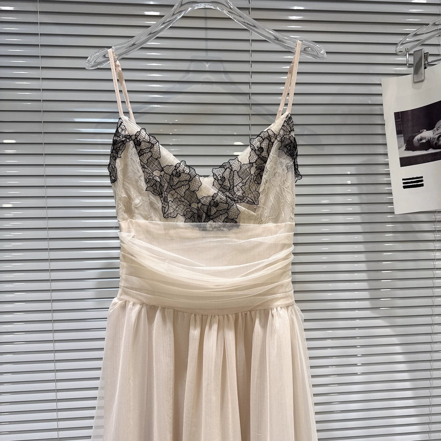 【dress】レースドッキングチュールキャミワンピース　N3553