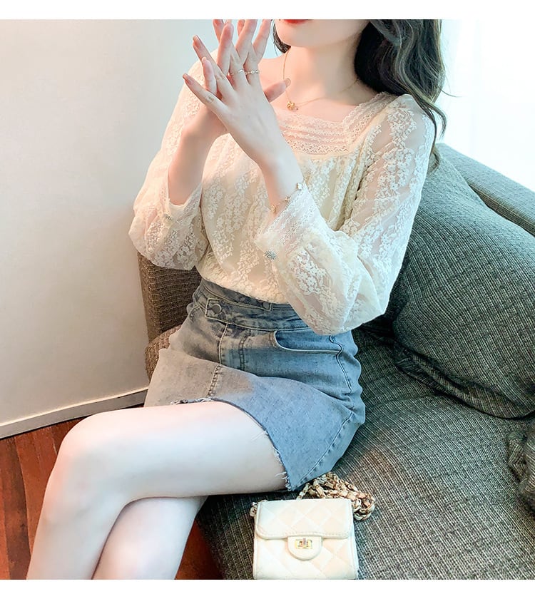 【tops】レースシャツトップス　M28614