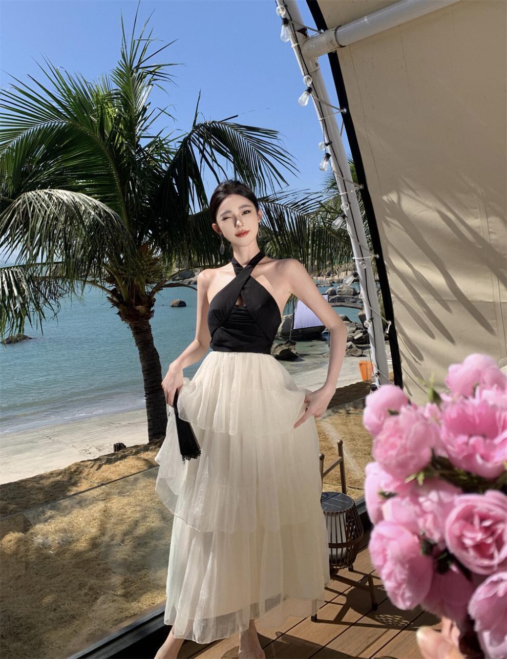 【dress】ホルターネックワンピース G20114