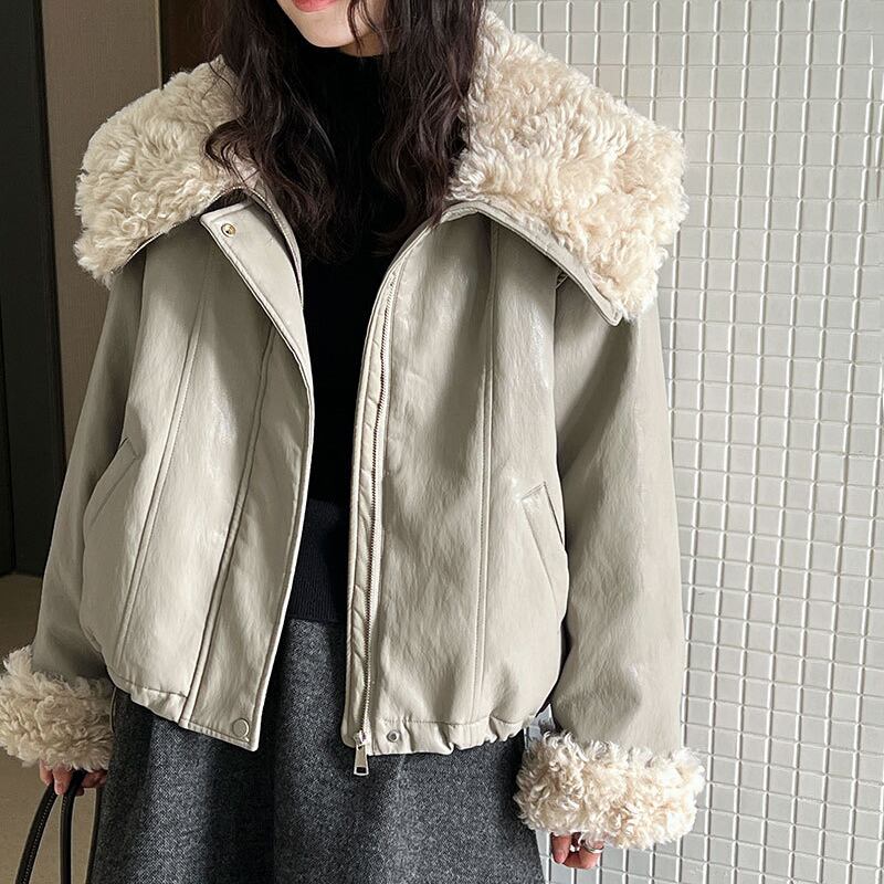 【outer】ファードッキングPUダウンコート Q7363