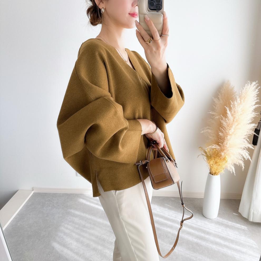 【outer】Vネックショートコート　M27290