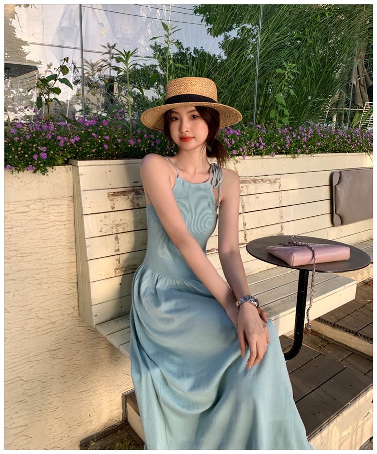 【dress】ホルターネックニットワンピース　M24580