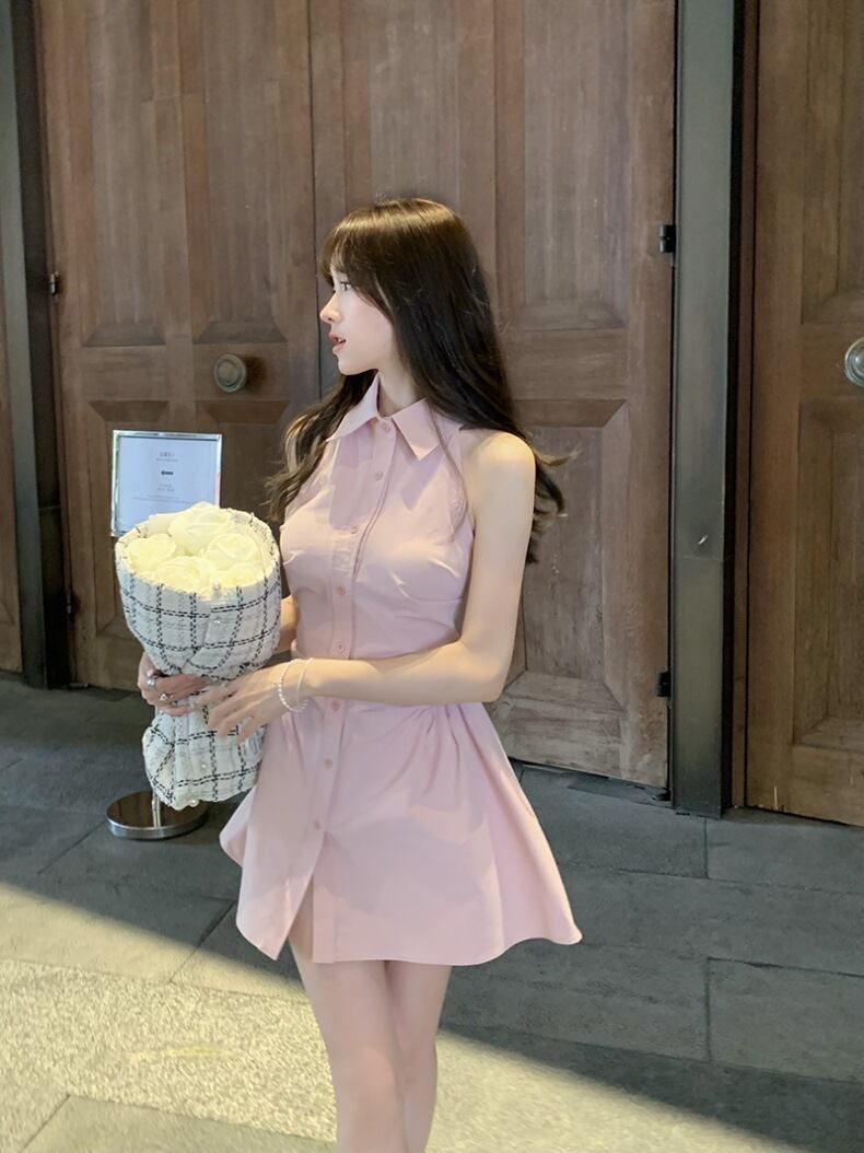 【dress】POLOネックシャツワンピース G20584