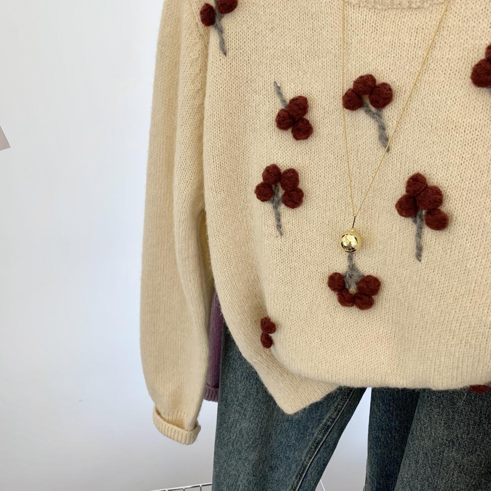 【tops】クルーネックニットセーター　M29253