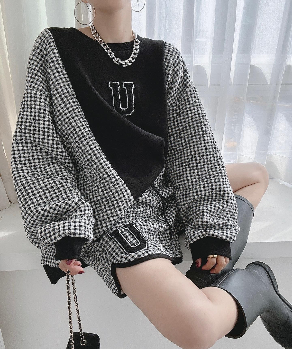 【set】プルオーバー×ショートパンツセット　M26193