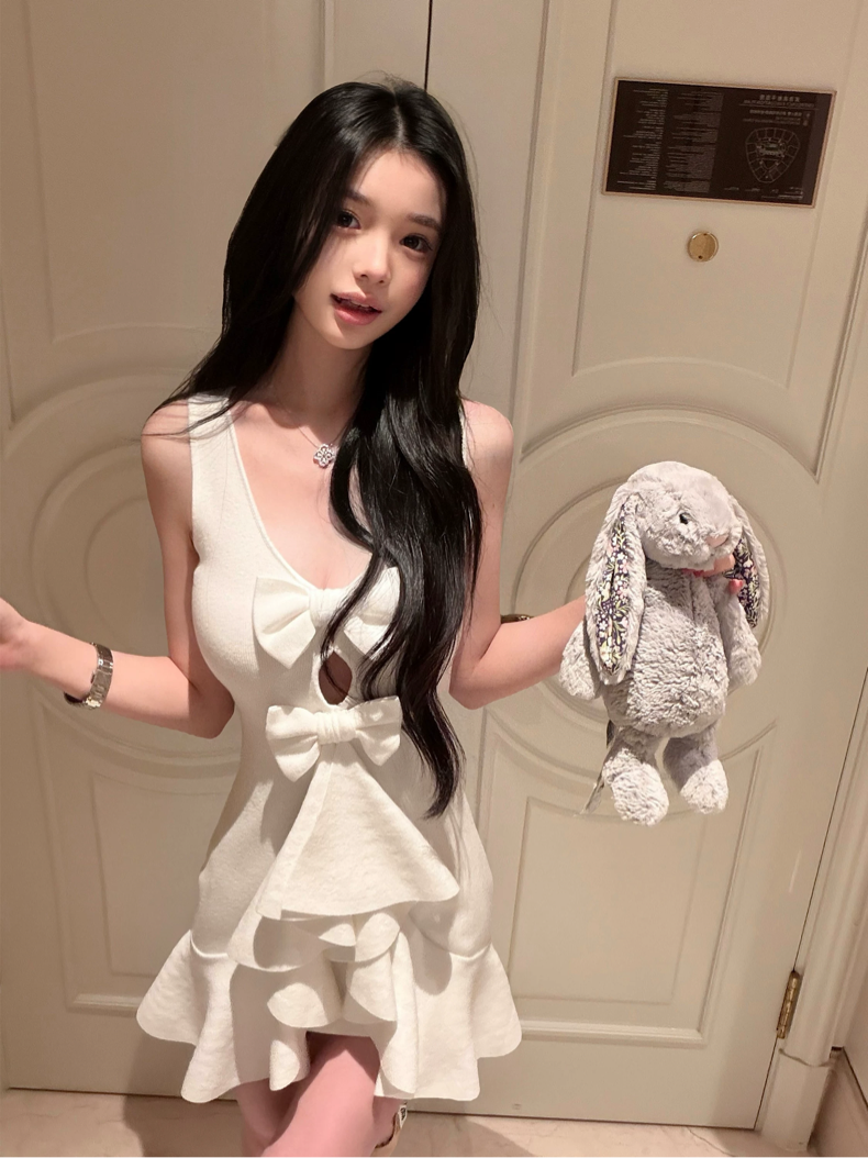 【dress】リボンミニワンピース　N3540