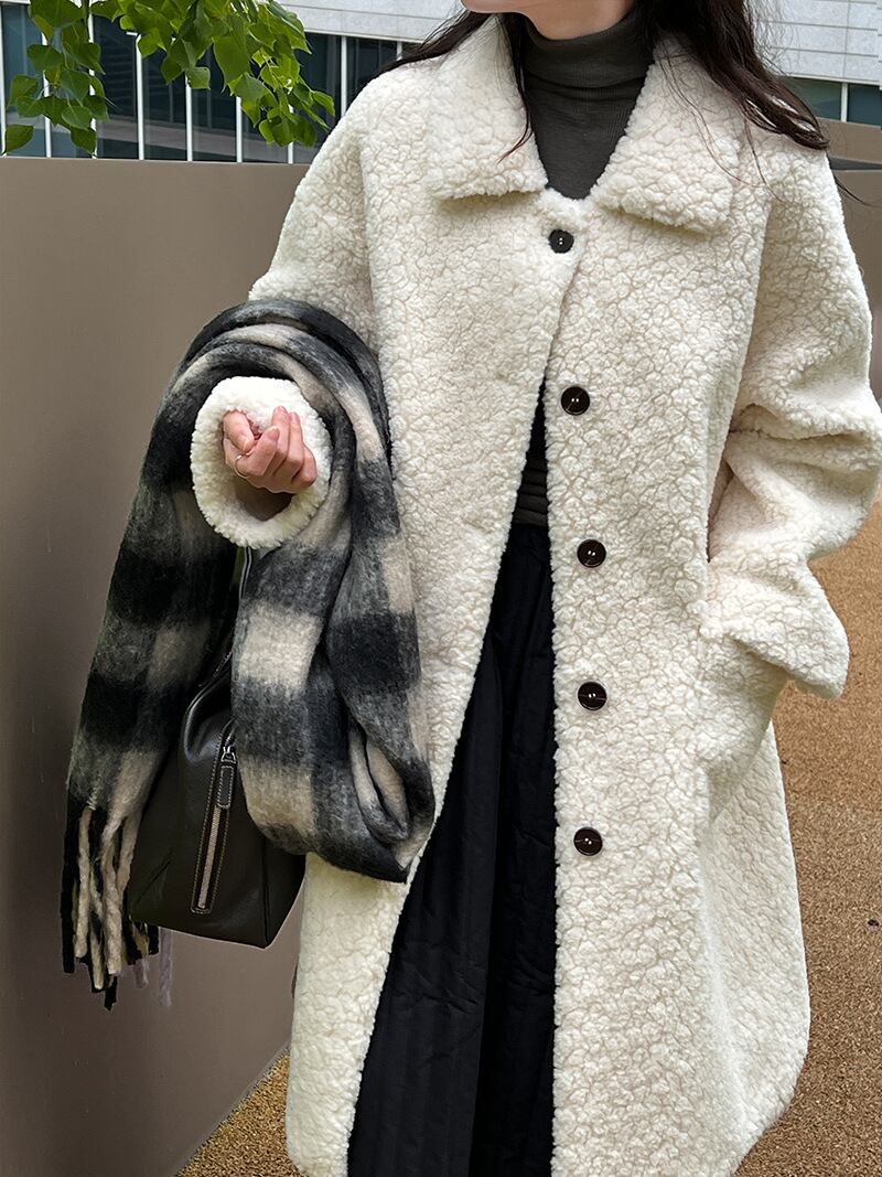 【outer】ロングシープボアコート Q7224