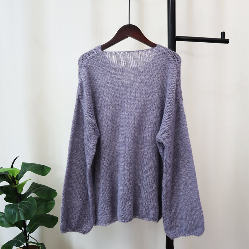 【tops】クルーネックニットセーター　M25505