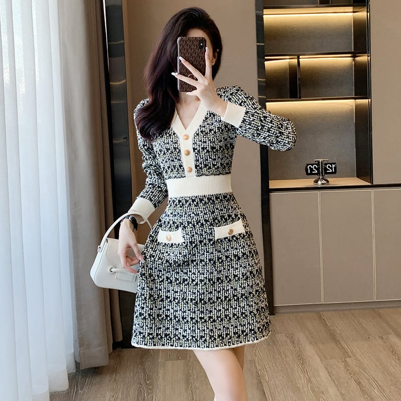 【dress】ニットワンピース　M25483