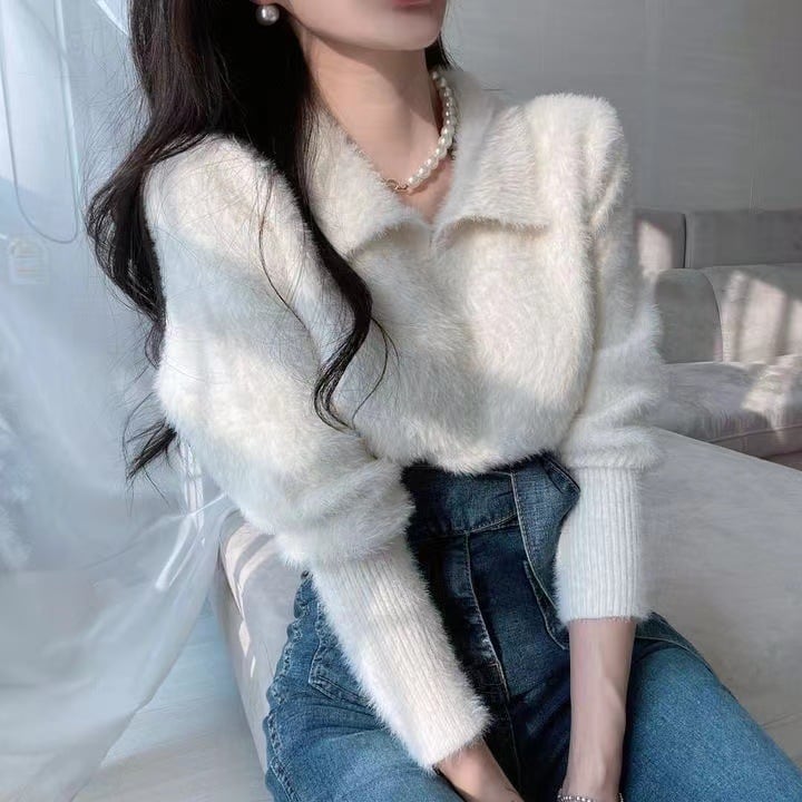 【outer】折り襟シャギートップス　M26267
