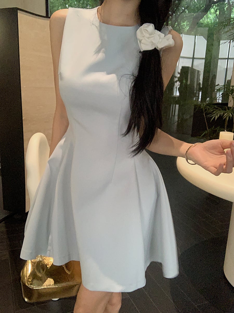 【dress】ノースリーブ美シルエットワンピース　N2662