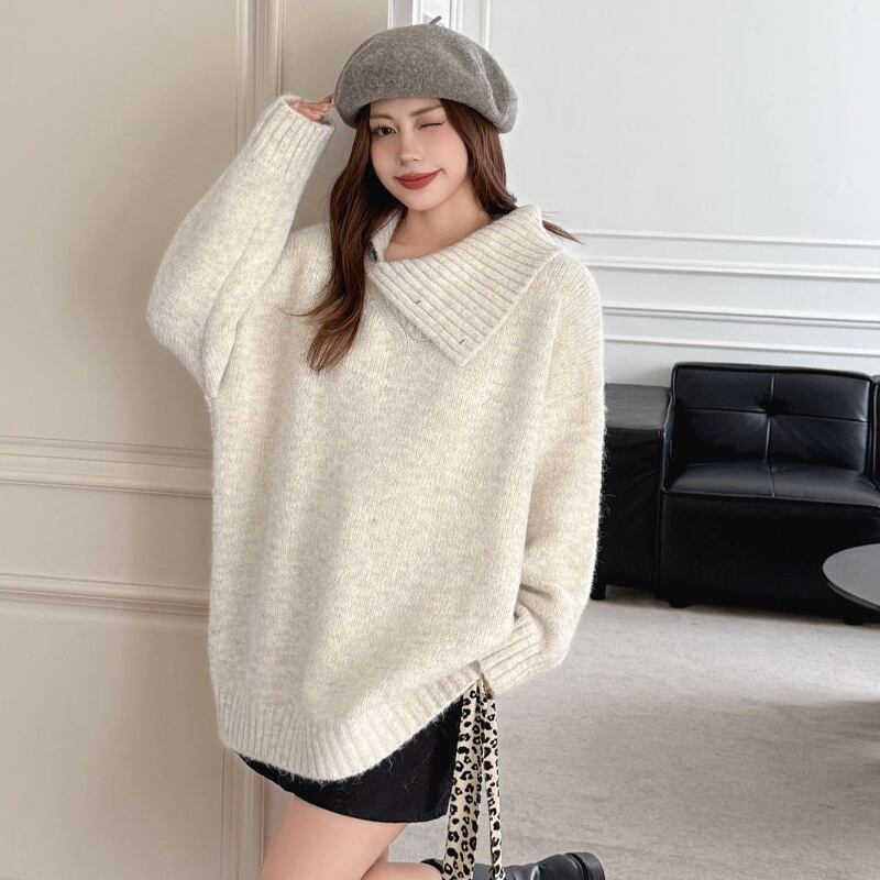 【tops】ハイネックニットトップス Q7033