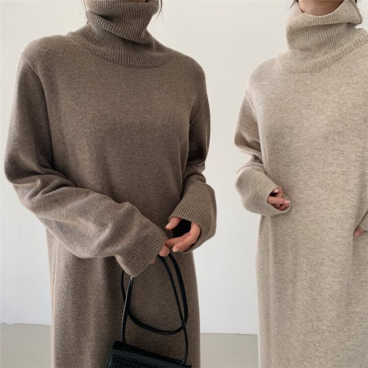 【dress】ロングニットワンピース　N2196