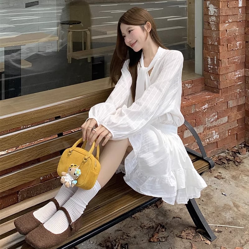 【dress】イレヘムフレアワンピース Q8095