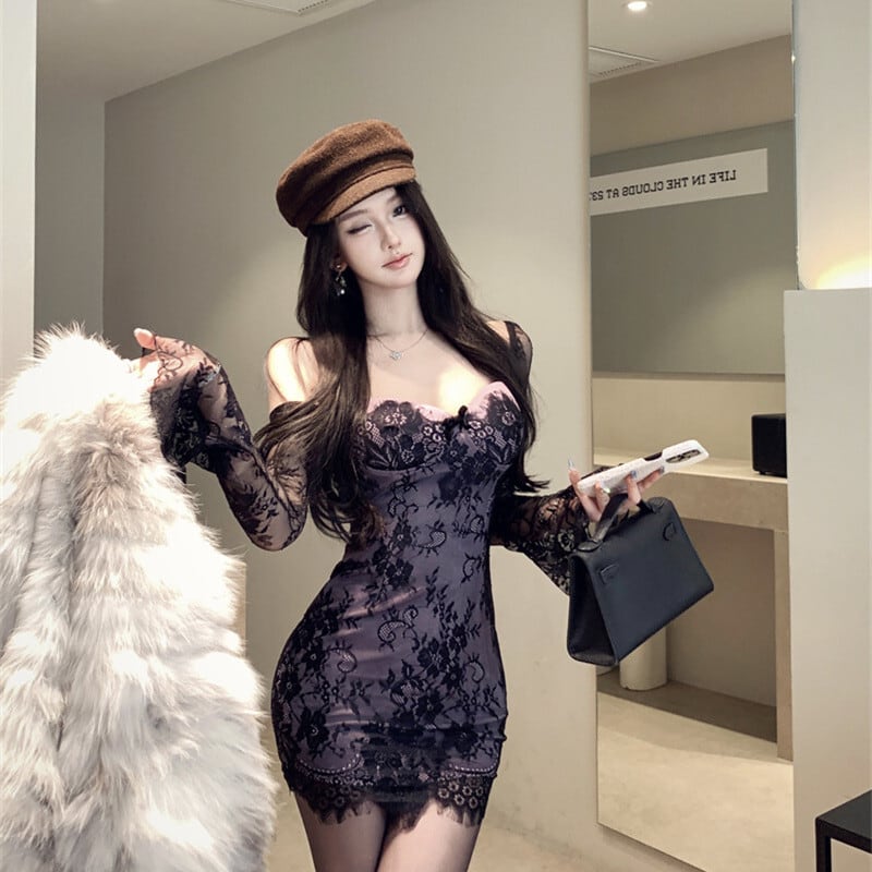 【dress】レースデートワンピース　M28495
