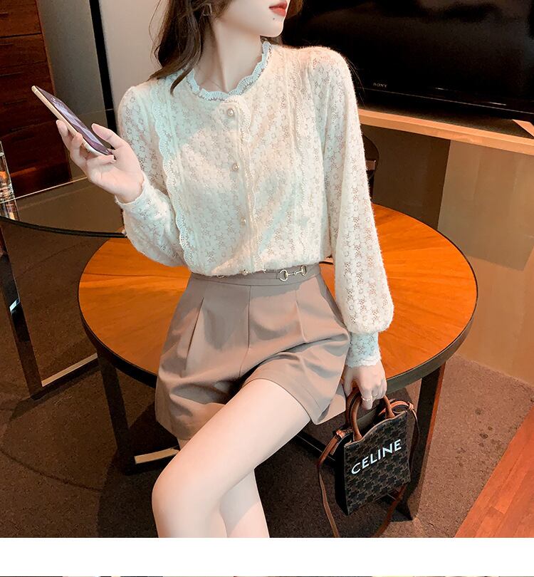 【tops】レースシャツトップス　M28508