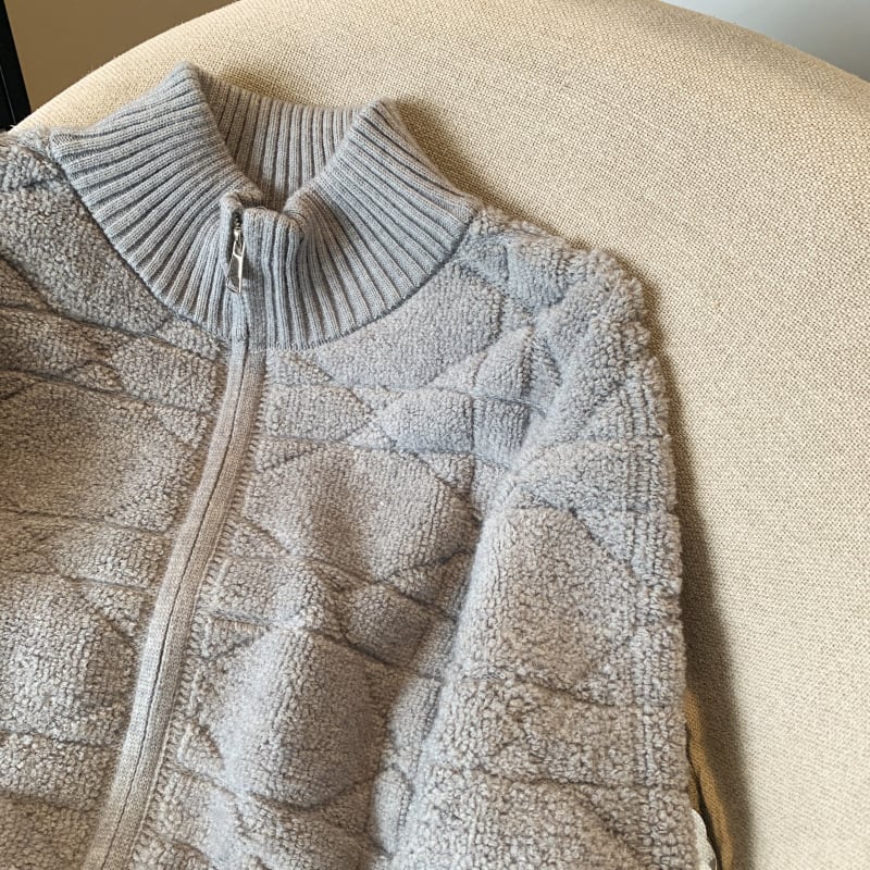 【outer】ファスナーニットカーデ　M26693