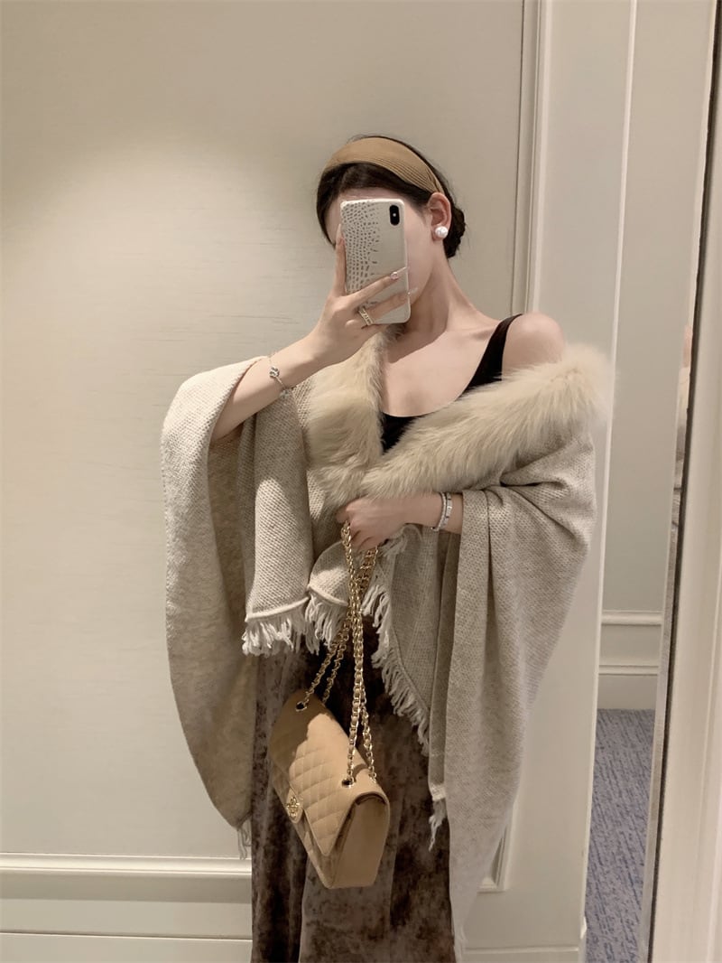 【outer】ファーケープアウター 　M27948