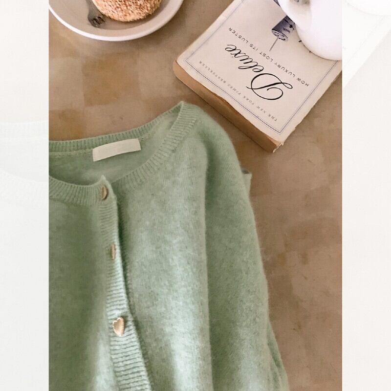 【outer】クルーネックニットカーデ　M19127