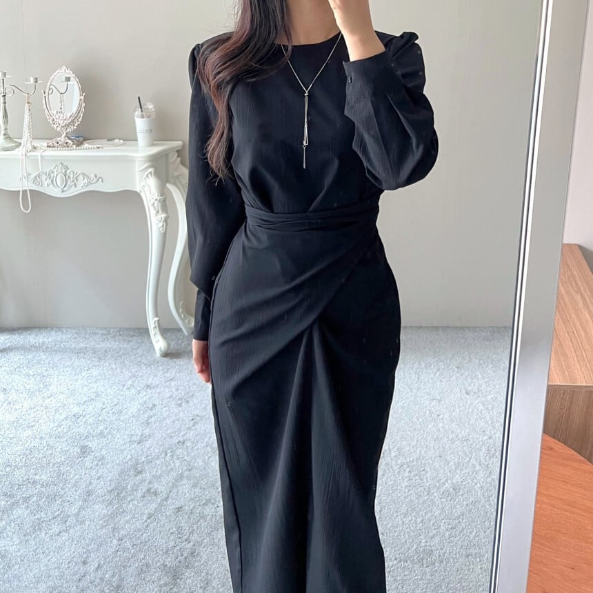【dress】クルーネックワンピース　M29550