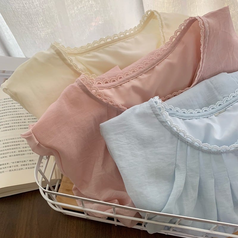【tops】クルーネックシャツトップス　M29462
