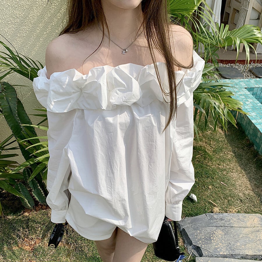 【tops】ボートネックブラウス　M29792