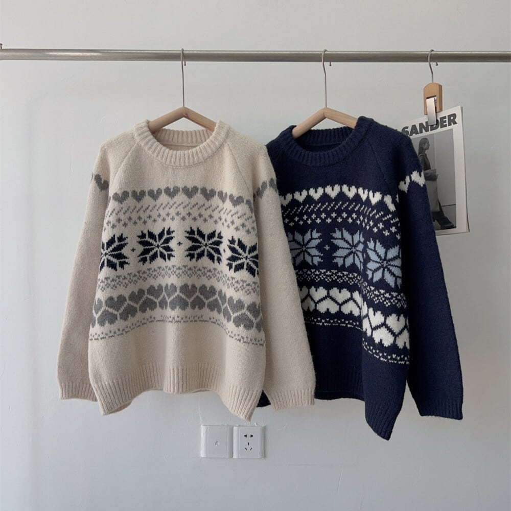 【tops】クルーネックニットセーター　M27111
