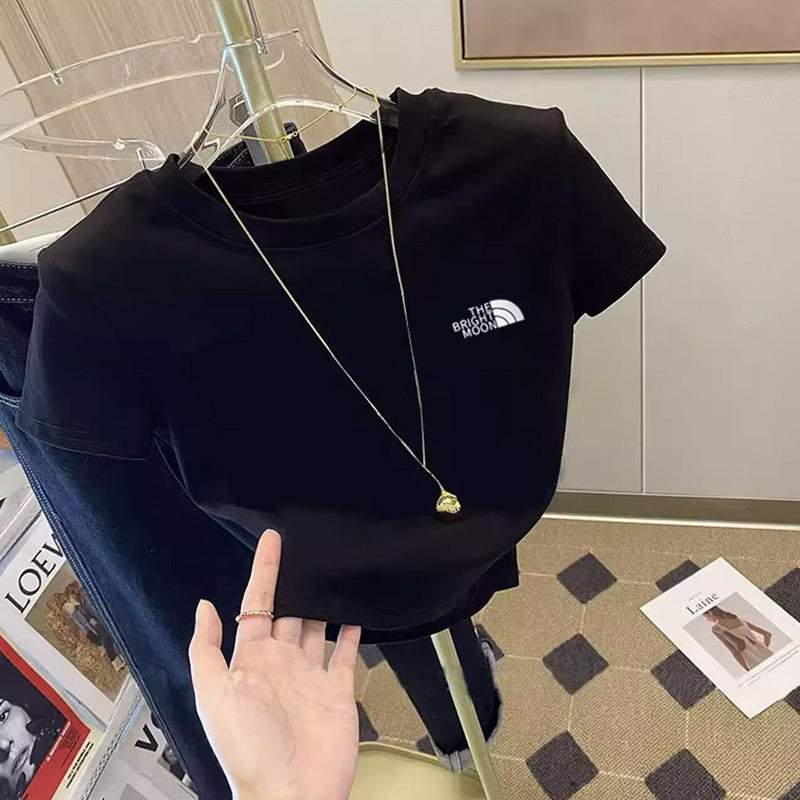 【tops】ラウンドネック半袖3色ＴシャツF7751