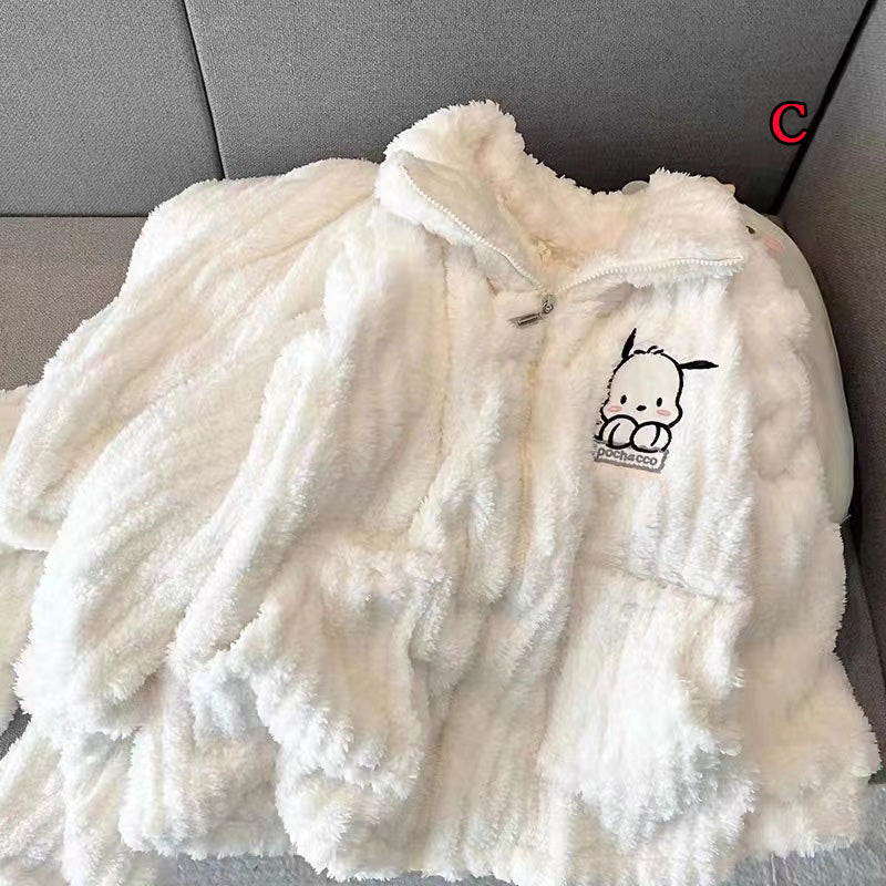 【ホーム・生活】バンドカラー上下セットルームウェアF8461