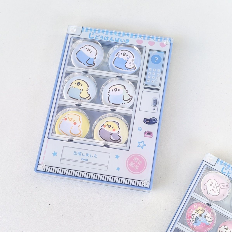 【GOODS】アクリル 自動販売機 25MM 35MM 缶バッジ ホルダー Q2558