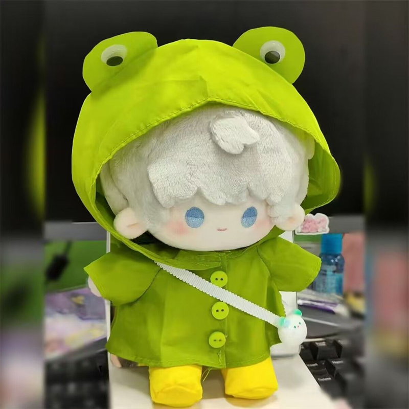 【GOODS】着せ替え 20cm ぬいぐるみ服 カエル レーンコートセット Q2505