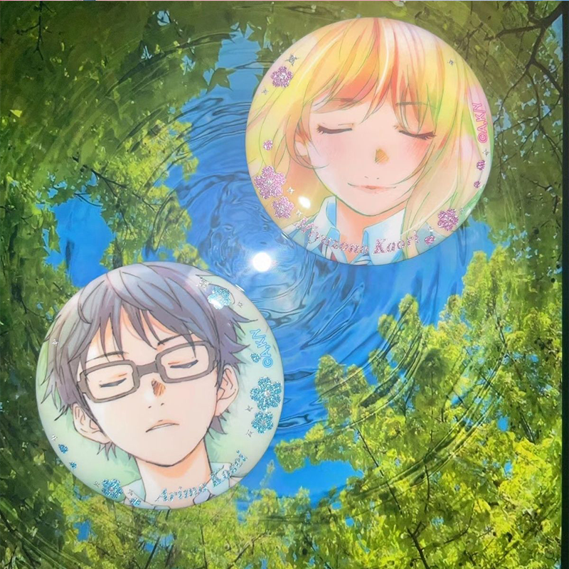 【GOODS】四月は君の嘘 58mm 缶バッジ 2枚セット Q2381