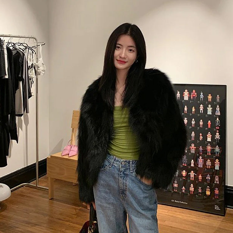 【outer】ファー秋冬厚手アウターコートG24458