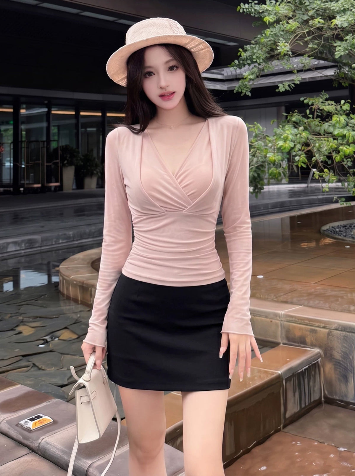 【tops】チュールドッキングトップス Q8743