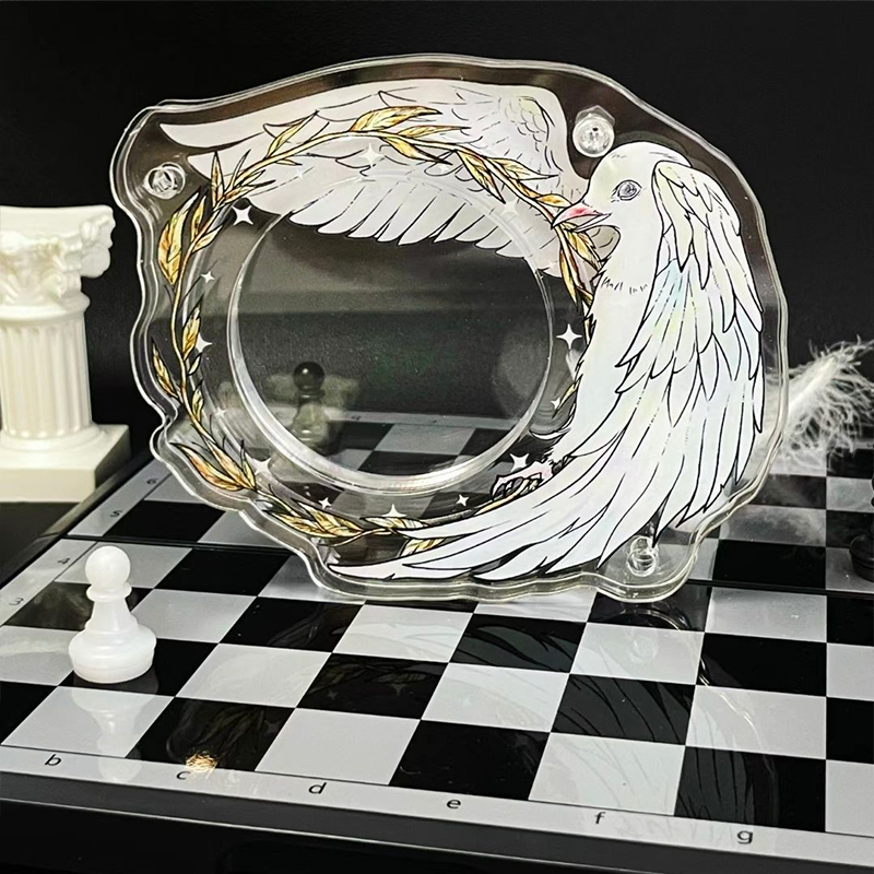 【GOODS】 58mm ディスプレイ ハトとカラス 缶バッジホルダー Ｑ2156