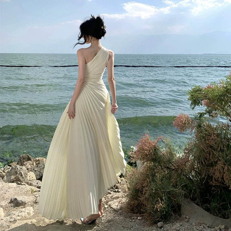 【dress】ウエストカットワンショルダーワンピース　M30508