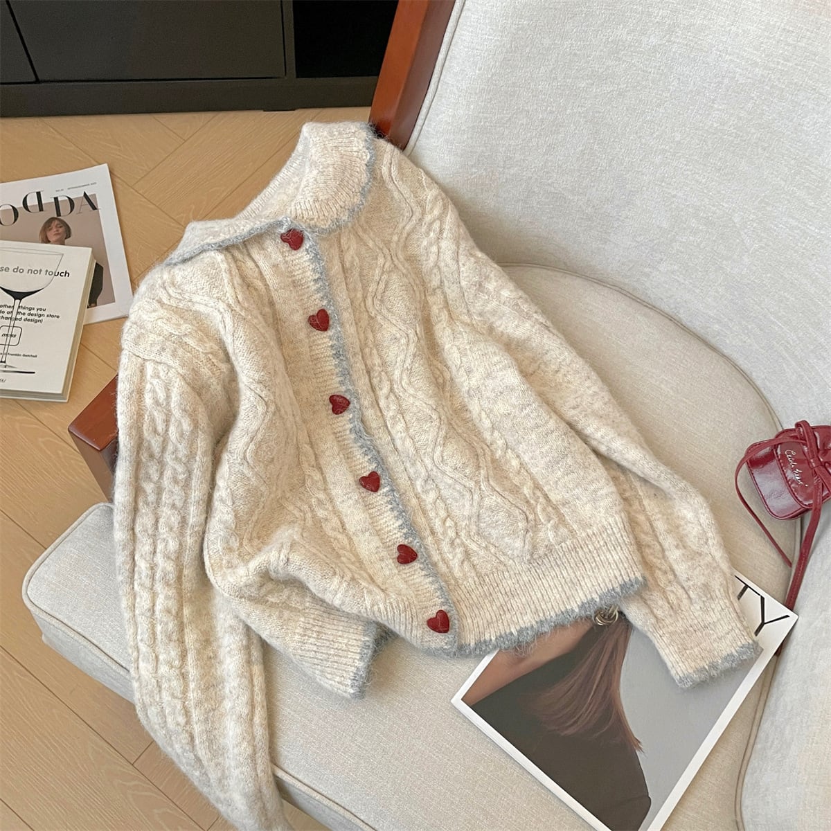 【outer】ニットカーデ　M29202