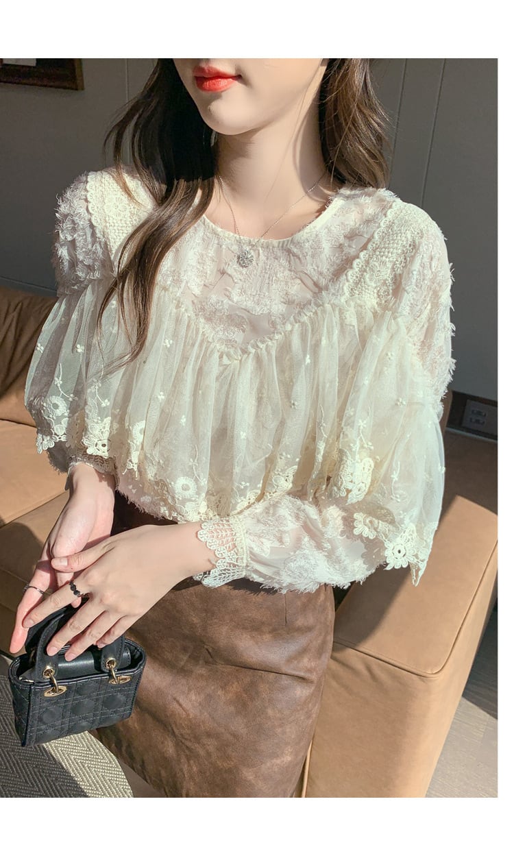 【tops】レースブラウス　M25164