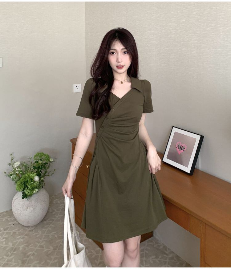 【dress】POLOネックワンピース G20433