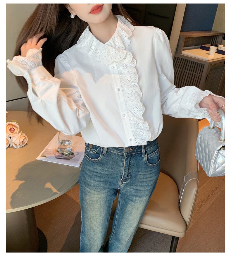 【tops】フリルシャツトップス　M29350