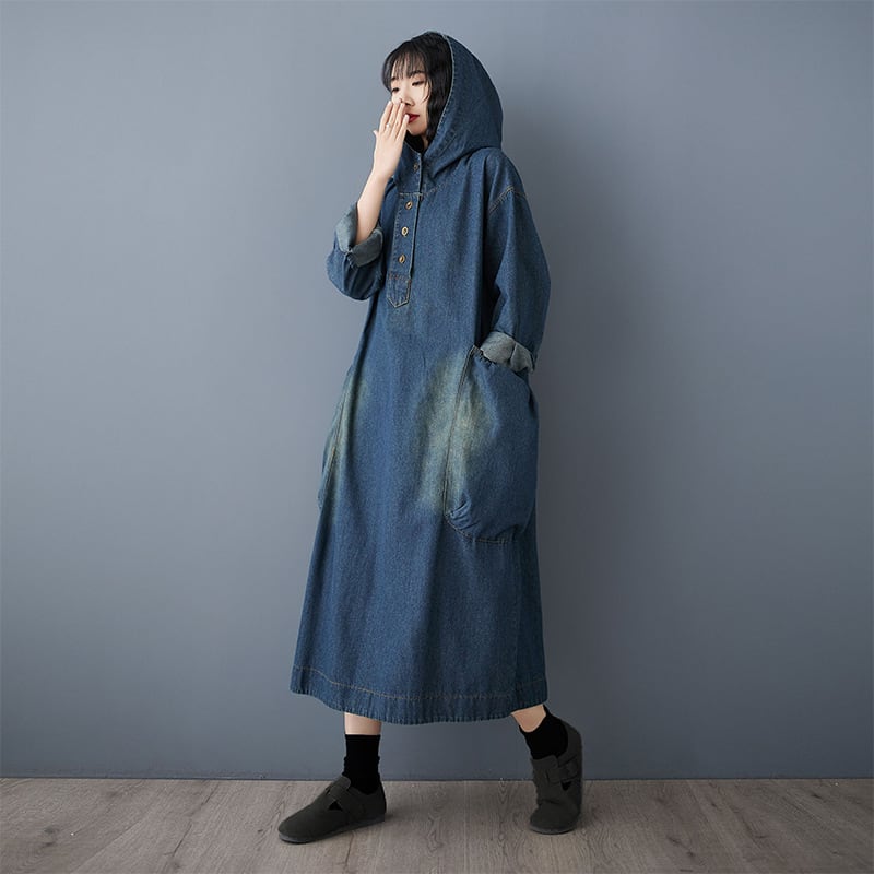 【dress】デニムカジュアルワンピース　M29674