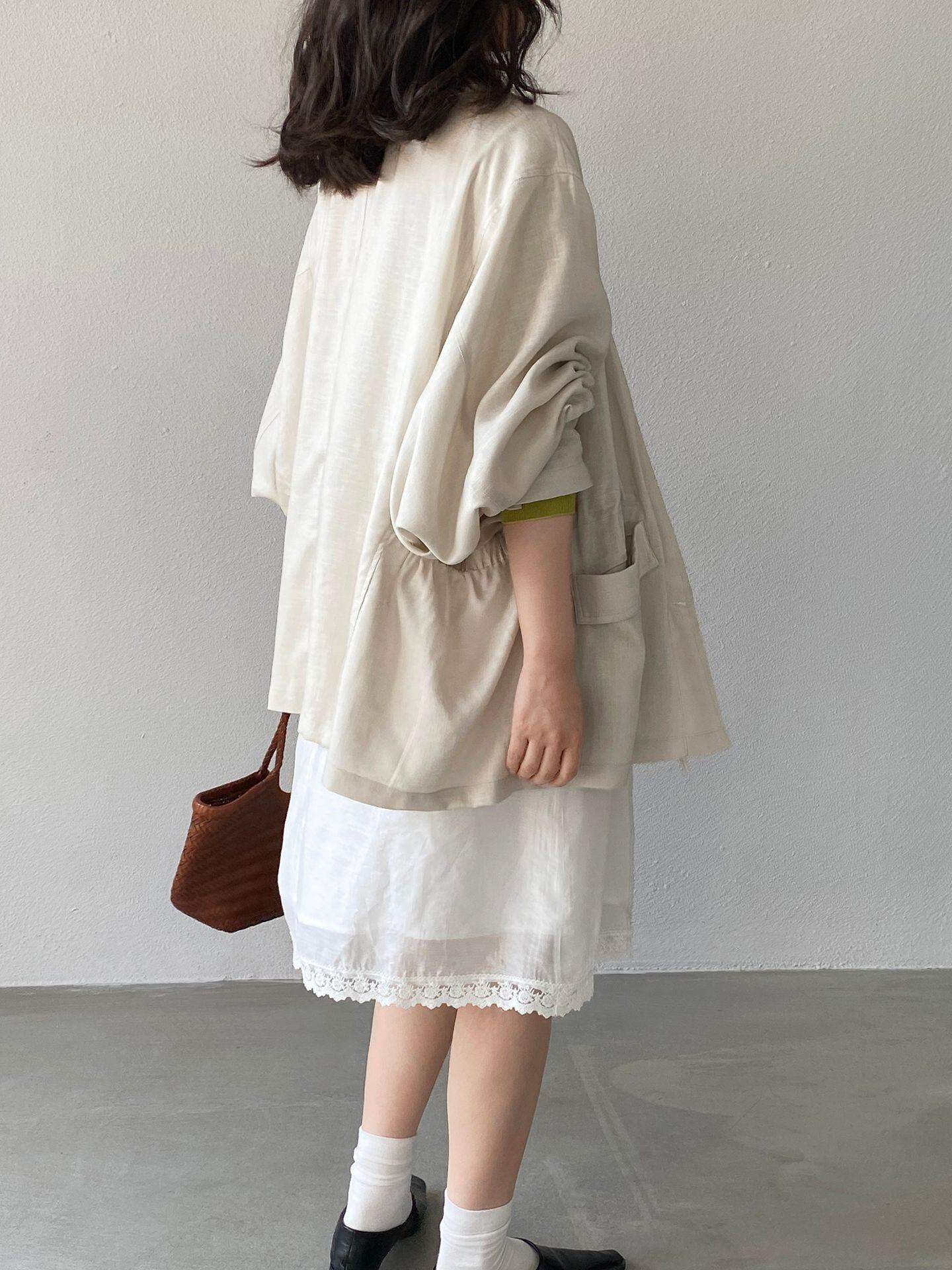 【outer】リネンコート Q8245