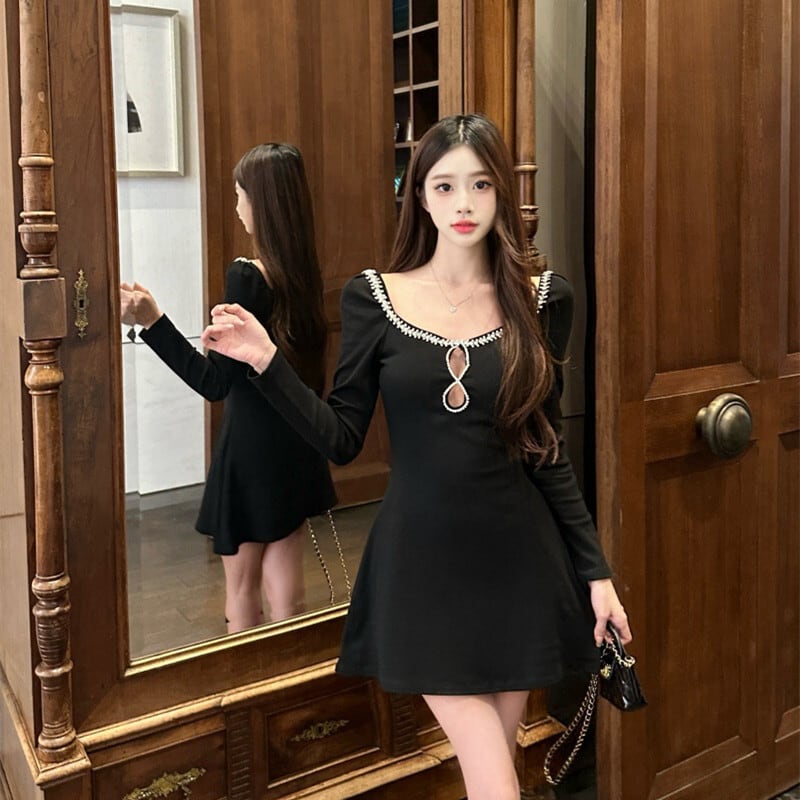 【dress】ビジューデートワンピース　M28419