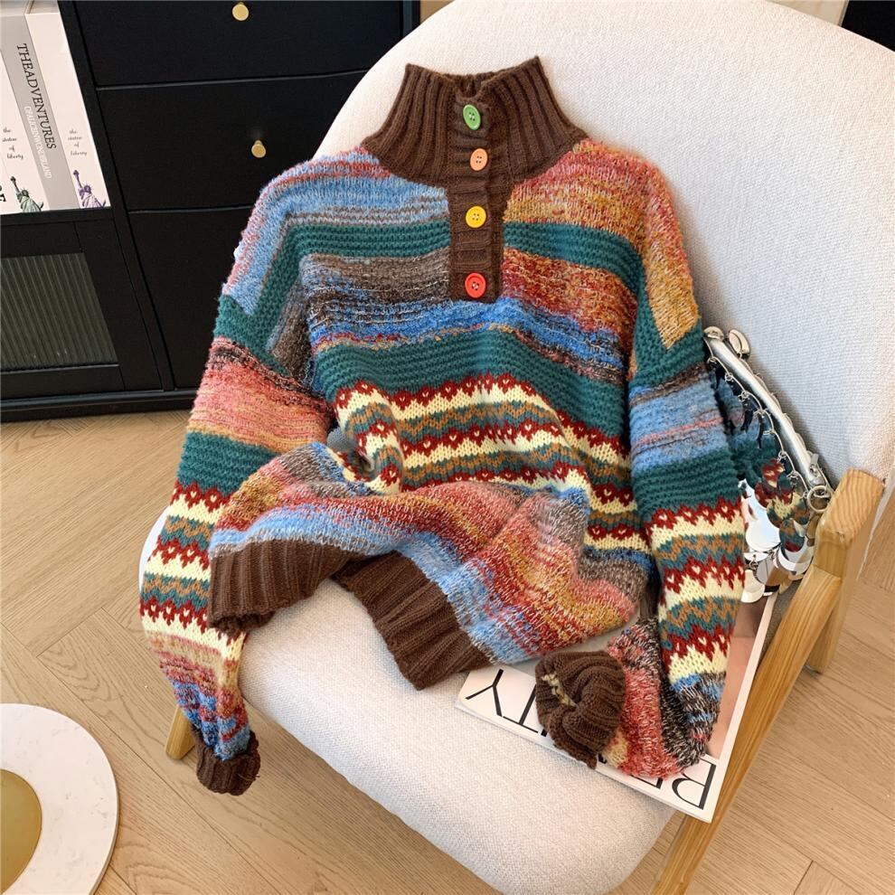 【tops】ハイネックニットセーター　M28230