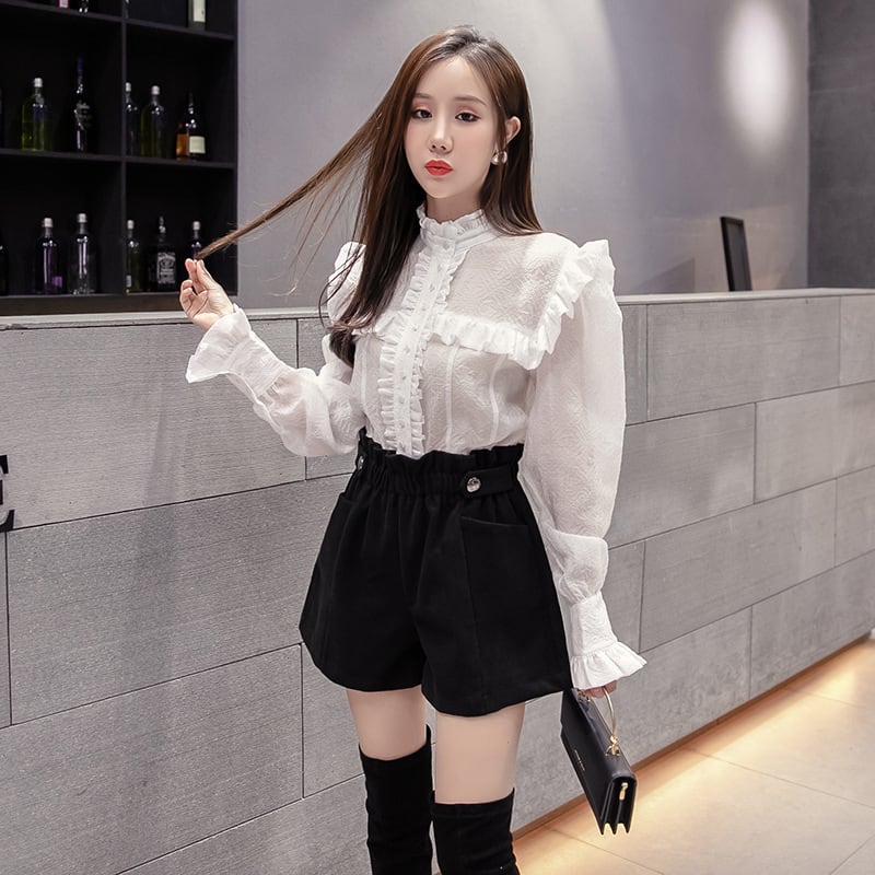 【bottoms】絶対欲しい!気質満点秋冬新作厚手ルーズ着痩せAラインショートパンツ G3261