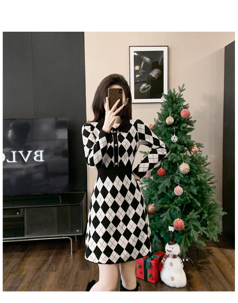 【dress】ニットワンピース　M25464