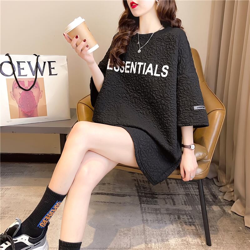 【tops】ラウンドネック半袖英字柄人気ゆったり着回しＴシャツF4969