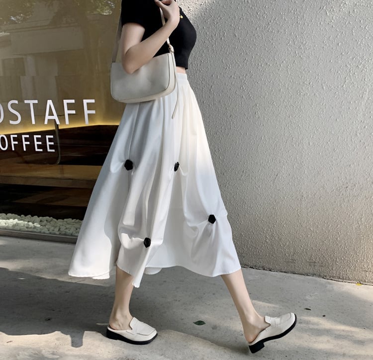 【bottoms】不規則ギャザースカートG20980