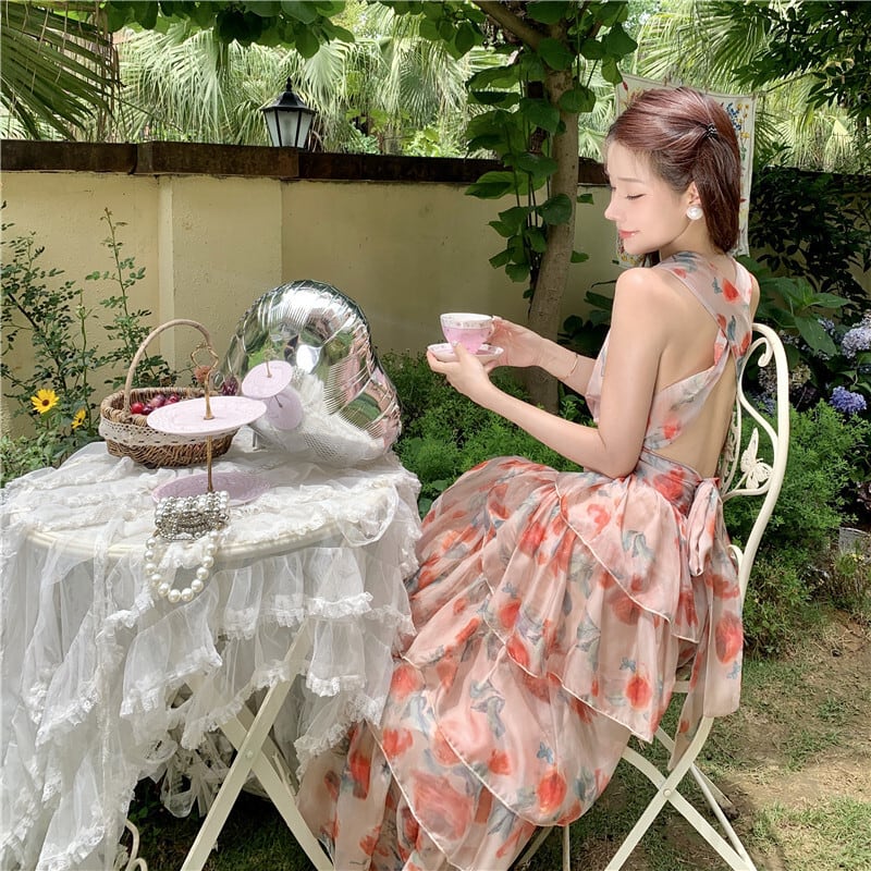 【dress】プリントワンピース　M25292